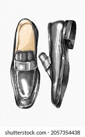 Men#39;s Loafer Shoes Fashion Illustration