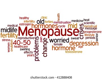 Menopause Word Cloud Concept On White Stock Illustration 412888408 ...