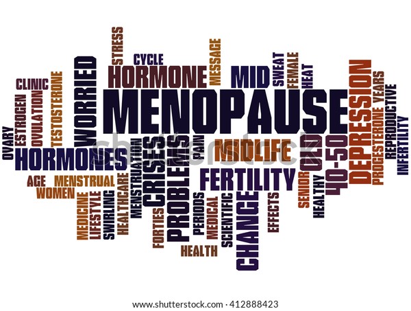 Menopause Word Cloud Concept On White Stock Illustration 412888423 ...