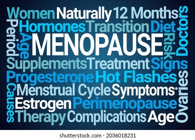 Menopause Word Cloud On Blue Background Stock Illustration 2036018231 ...