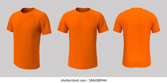 orange round neck t shirt