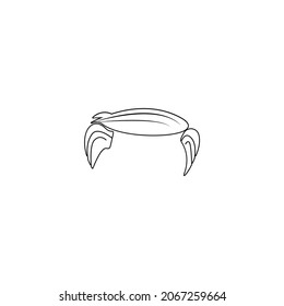 Mens Hair Icon Logo Symbol Illustration Silhouette Favicon Abstract Black And White