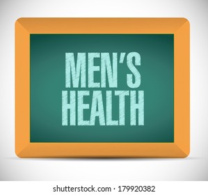 Mens Health Sign Message Illustration Design Over A White Background