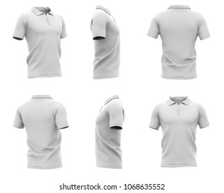 Mens Polo Shirt Short Sleeves Unbuttoned Stock Illustration 1068635552