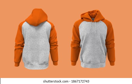 orange colour hoodie