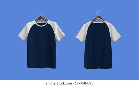 mockup kaos raglan