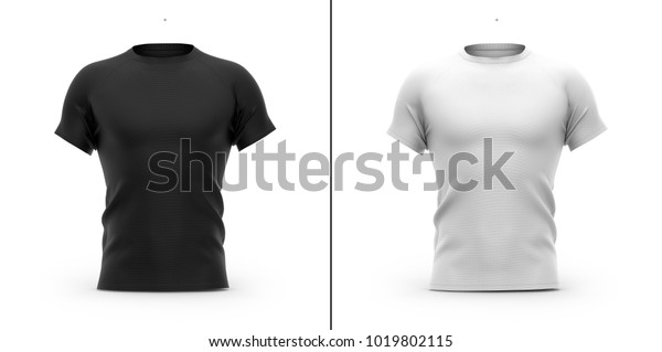 Download Mens T Shirt Round Neck Raglan Stock Illustration 1019802115