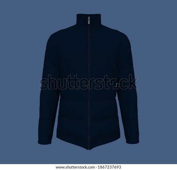 Download Mens Warm Sport Puffer Jacket Mockup Stock Illustration 1867237693