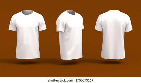 Vintage style free t shirt mockup round neck