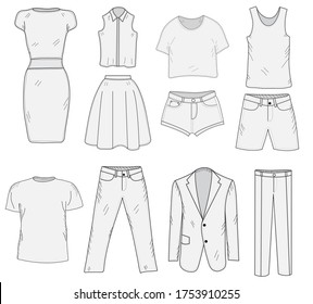 Set 9 Girls Tshirt Vector Illustration Stock Vector (Royalty Free ...