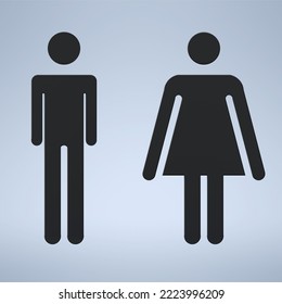 Men's And Women's Restroom Icon, Men's And Women's Restroom Sign - - 3D Image