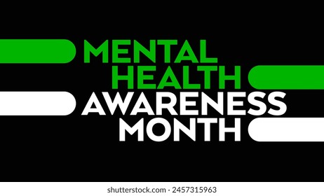 mental health awareness month text on black background for mental health awareness month in may - Powered by Shutterstock