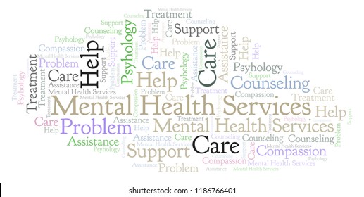 Mental Health Services Word Cloud.