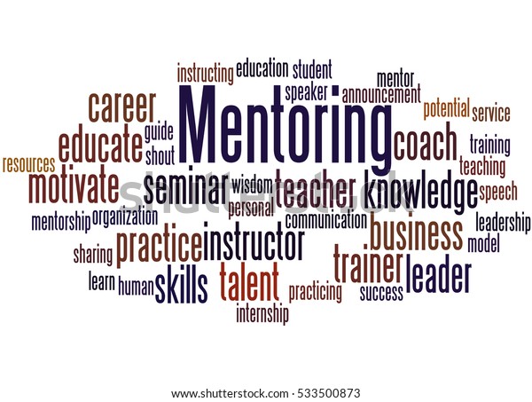 Mentoring Word Cloud Concept On White Stock Illustration 533500873 ...