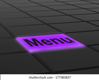 Menu Button Showing Ordering Food Menus Online