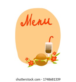 Menu Illustration. Menu For The Restaurant.
 Sample Menu. Menu Design