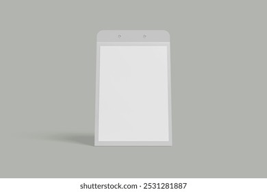 menu stand mockup table tent mockup, 3d illustration.