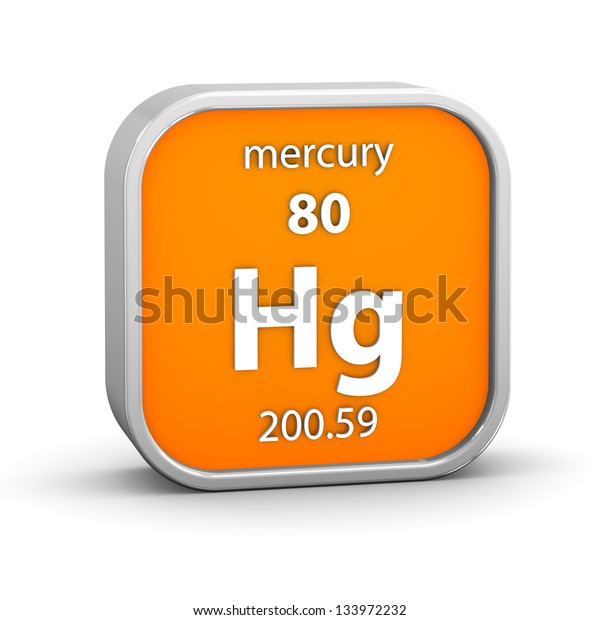 Mercury Material On Periodic Table Part Stock Illustration 133972232