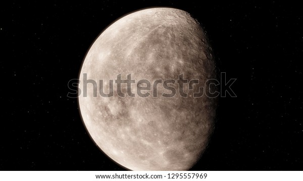 Mercury planet (Elements of this image\
furnished by NASA) 3D\
illustration