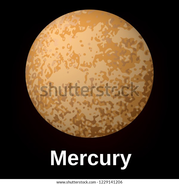 Mercury planet icon. Realistic illustration of\
mercury planet icon for web\
design