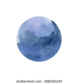 Mercury Planet Watercolor Illustration. Hand Drawn Isolated On White Background.