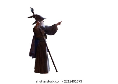 Merlin Wizard  Figure  Halloween Background Render 3d Illustration