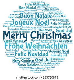 Merry christmas 2014 tree word tag cloud