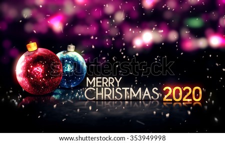 merry christmas 2020 night bokeh beautiful stock illustration christmas 2020