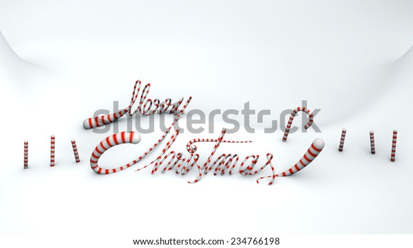 Merry Christmas Candy Quotes On Snow Stock Illustration 234766198