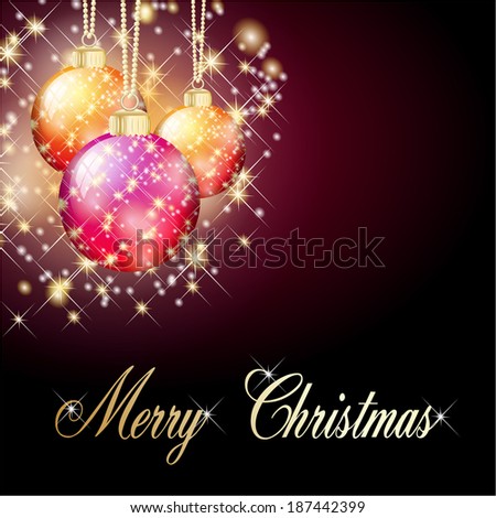 Merry Christmas Glitter Background Stock Illustration 187442399 - Shutterstock