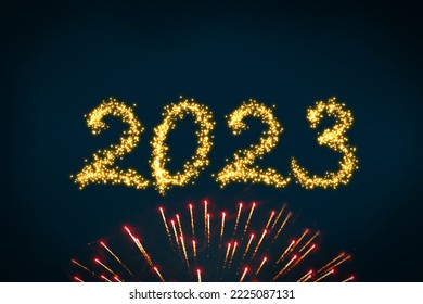 Merry Christmas and Happy New Year 2023 abstract shiny golden background. - Shutterstock ID 2225087131