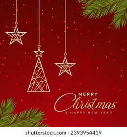 Merry Christmas and Happy New Year 2024 Instagram Post and Story. Christmas posters, gifts, cards, greeting cards, illustration. - Powered by Shutterstock