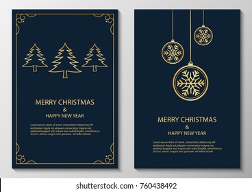 merry christmas and happy new year, greeting. illustration - Powered by Shutterstock