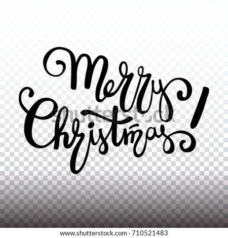 Merry Christmas Lettering Design Handwriting Text Stock Illustration 710521483 - Shutterstock