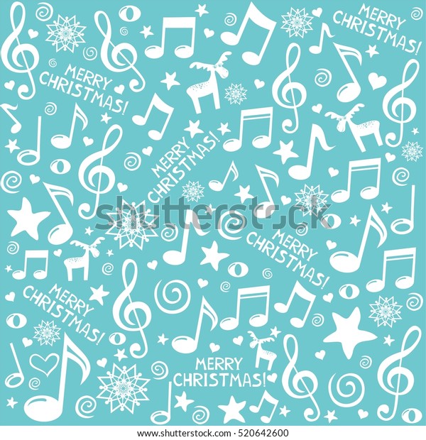 Merry Christmas Seamless Pattern Wallpaper Musical Stock Illustration ...