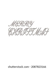 Merry Christmas Silver Glitter Texture PNG.