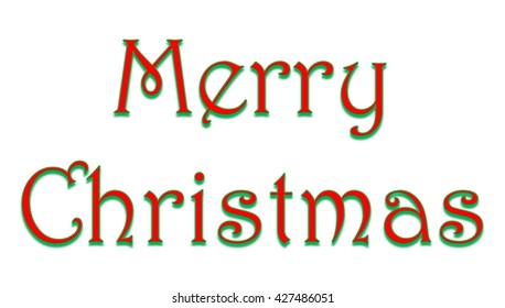 Merry Christmas Words Clip Art Stock Illustration 427486051 