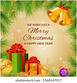 Mery Christmas Happy New Year 5 Stock Illustration 1568147017 ...