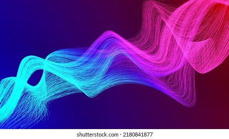 Mesh Background. Glowing wire background. Copyspace cover digital art.