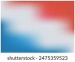 Mesh gradient with grain texture. Blue, white, red colors. Abstract banner. Flag of France - french official symbol