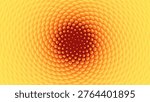Mesmerizing 3D abstract background featuring a golden Fibonacci spiral composed of vibrant yellow and orange spheres. This geometric pattern creates a professional sense of depth and symmetry.