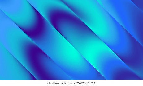 A mesmerizing abstract background featuring fluid electric blue and cyan waves that blend seamlessly, creating a sense of tranquility and futuristic elegance. Perfect for digital art, technology theme
