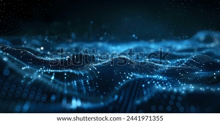 A mesmerizing abstract blue digital background with luminous dots and captivating designs