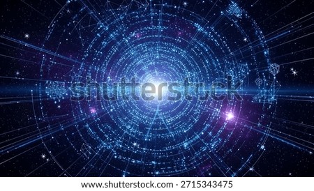 A mesmerizing abstract digital sphere, pulsating with blue light, representing a complex network of data and connections.