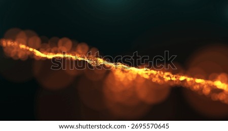 A mesmerizing abstract image featuring a glowing orange bokeh light trail against a dark background. perfect for conveying themes of energy and motion.