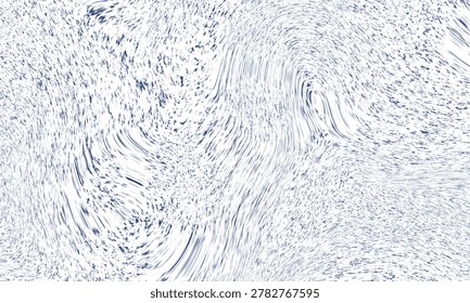 A mesmerizing abstract image featuring swirling blue lines on a white background, creating a dynamic and textured visual effect.