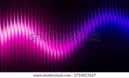 A mesmerizing abstract image featuring a vibrant pink and purple sound wave pattern on a dark background with a gradient effect transitioning from pink to purple to blue