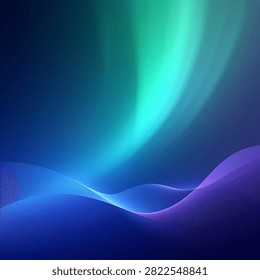 A mesmerizing display of the aurora borealis illuminates the night sky with vibrant waves of blue and purple light, creating a stunning natural spectacle.