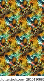 A mesmerizing seamless repeating pattern capturing the essence of a glowing golden nebula. This design adds an otherworldly, celestial elegance to innovative and high-end couture garments.
#FractalArt #CelestialDesign #HauteCouture #SeamlessPattern #DigitalPrint #FashionDesign #GoldenNebula