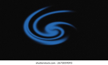 Mesmerizing spiral of soft blue light
